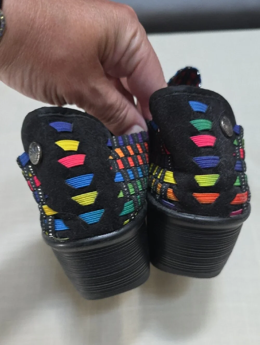 Bernie Mev Multicolor Woven Mary Jane Flats - Women